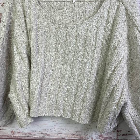 Free People Good Day Palm slouchy chunky knit pullover size S - Picture 10 of 15